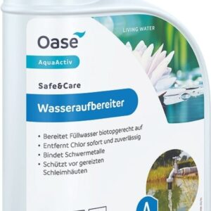 Oase AquaActiv Safe&Care 500 ml - biocondizionatore per laghetto elimina cloro e metalli pesanti - cod. 75827
