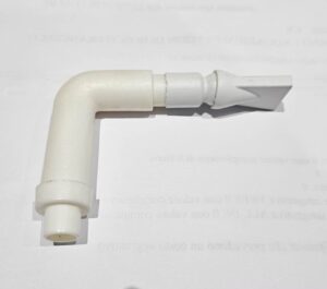 Zolux Beccuccio piatto BIANCO snodato diametro 1,5 cm + curva per mandata filtro Zolux Tana 60 - 80 e 100 (Copia)