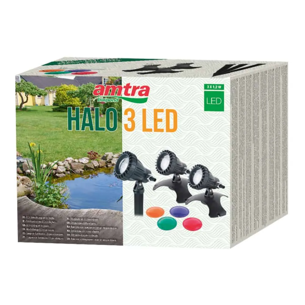 Amtra Pond Halo 3 Led - faretti led con lenti colorate per laghetto