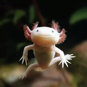 Ambystoma Mexicanum Pink - Axolotl Rosa occhio nero leucistico 6-10 cm