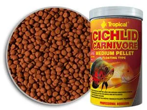 Tropical Cichlid Carnivore Medium Pellet 500ml/180gr - Alimento Completo per Ciclidi Carnivori