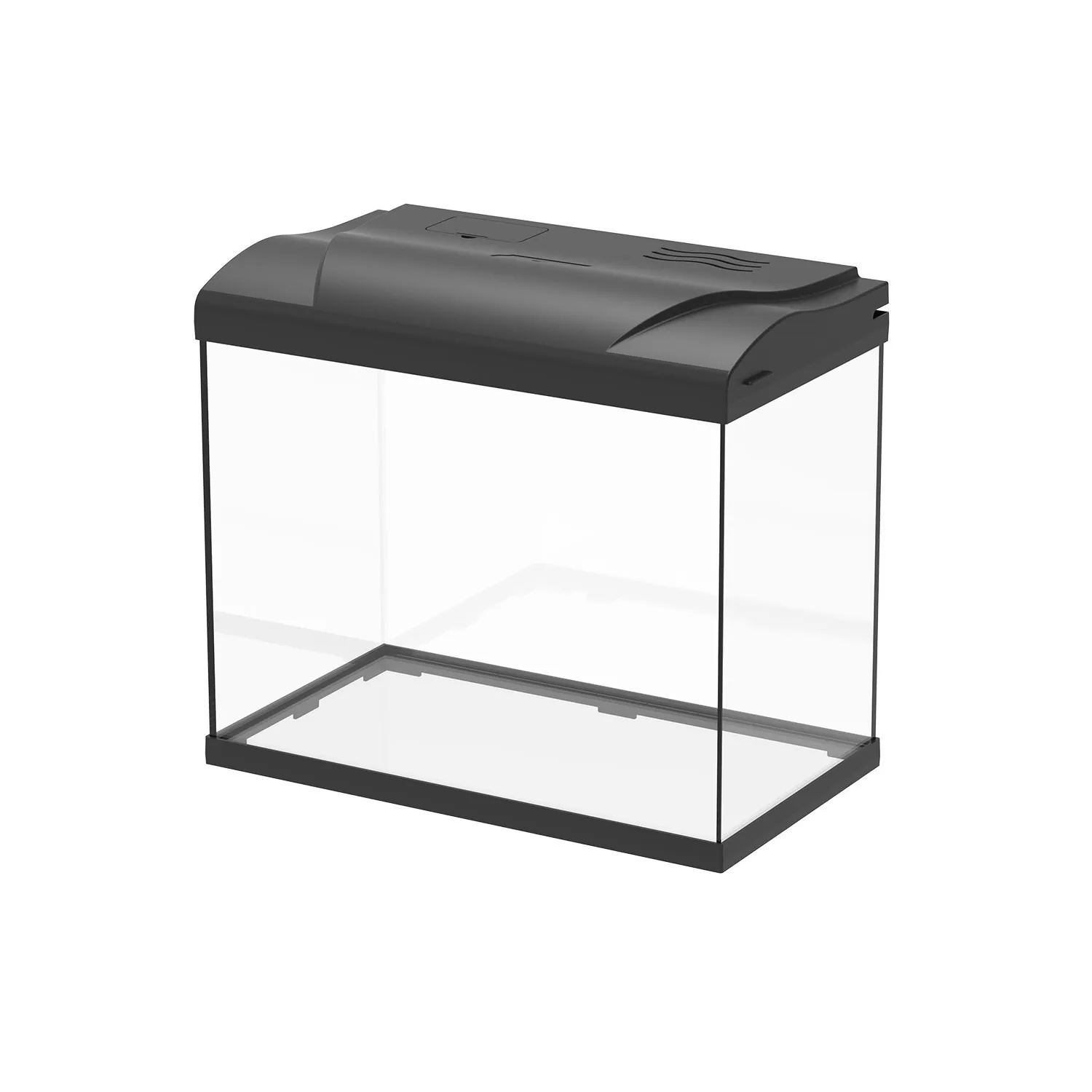 Aqpet Simply Led 30 Nero - Acquario 30 lt - 39x22x30h cm completo di luce e filtro con materiali filtranti