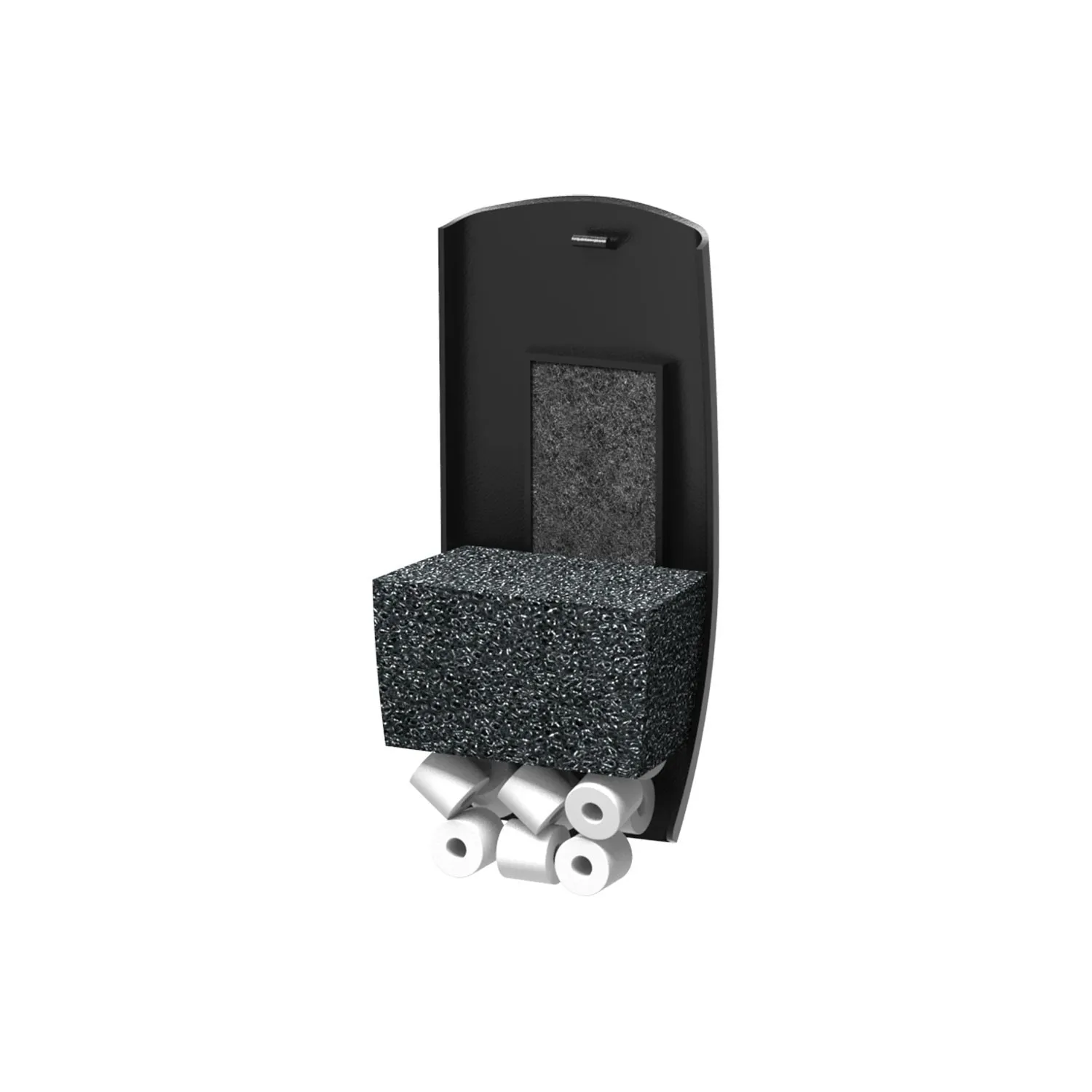 Aqpet Simply Led 30 Nero - Acquario 30 lt - 39x22x30h cm completo di luce e filtro con materiali filtranti