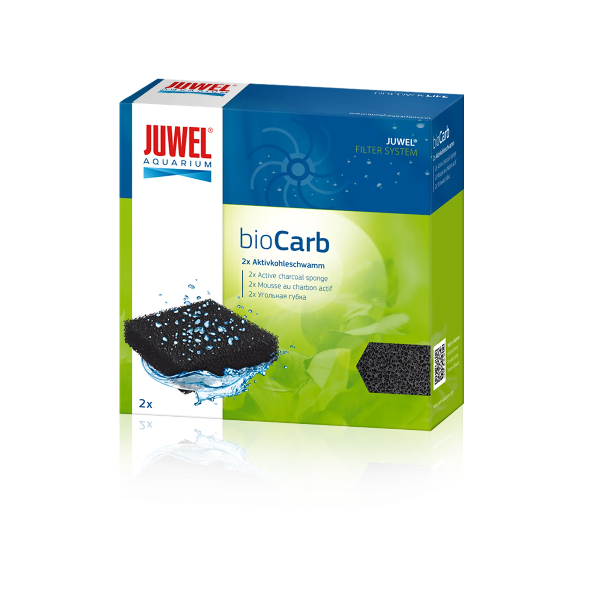 Juwel BioCarb M - 2 pz - Spugna nera carbone attivo compact di ricambio per filtro Bioflow M - cod. JWAC387