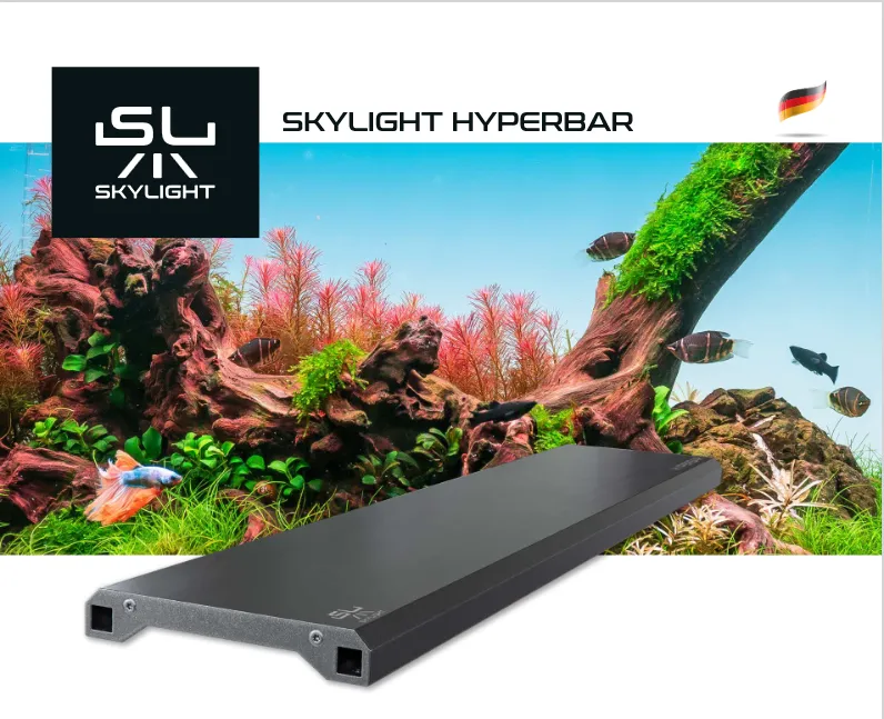 Skylight Hyperbar FXS.15 Freshwater 16w - 15x13 cm - plafoniera per acquario d'acqua dolce o terrario di 20-30 cm con app