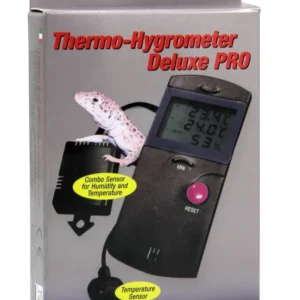 Lucky Reptile – Termometro + Igrometro Deluxe PRO digitale funzione min/max + 3 sensori esterni per terrario