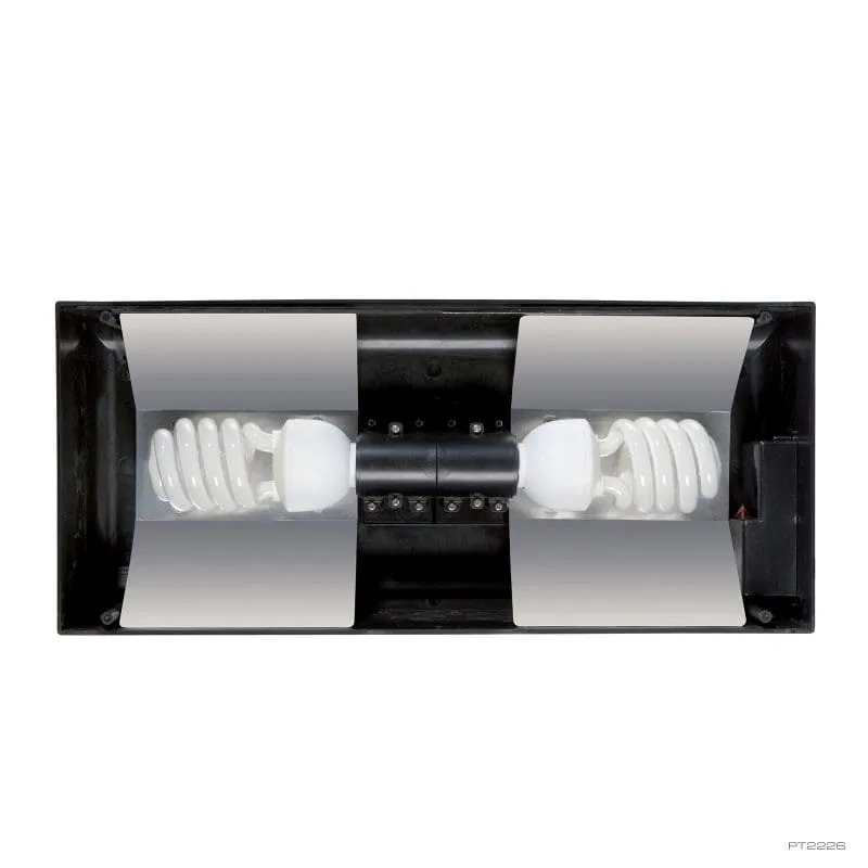 Exo Terra Compact Top Fluorescent Terrarium Canopy Small 45x20x9 cm - plafoniera per terrario - cod. PT2226