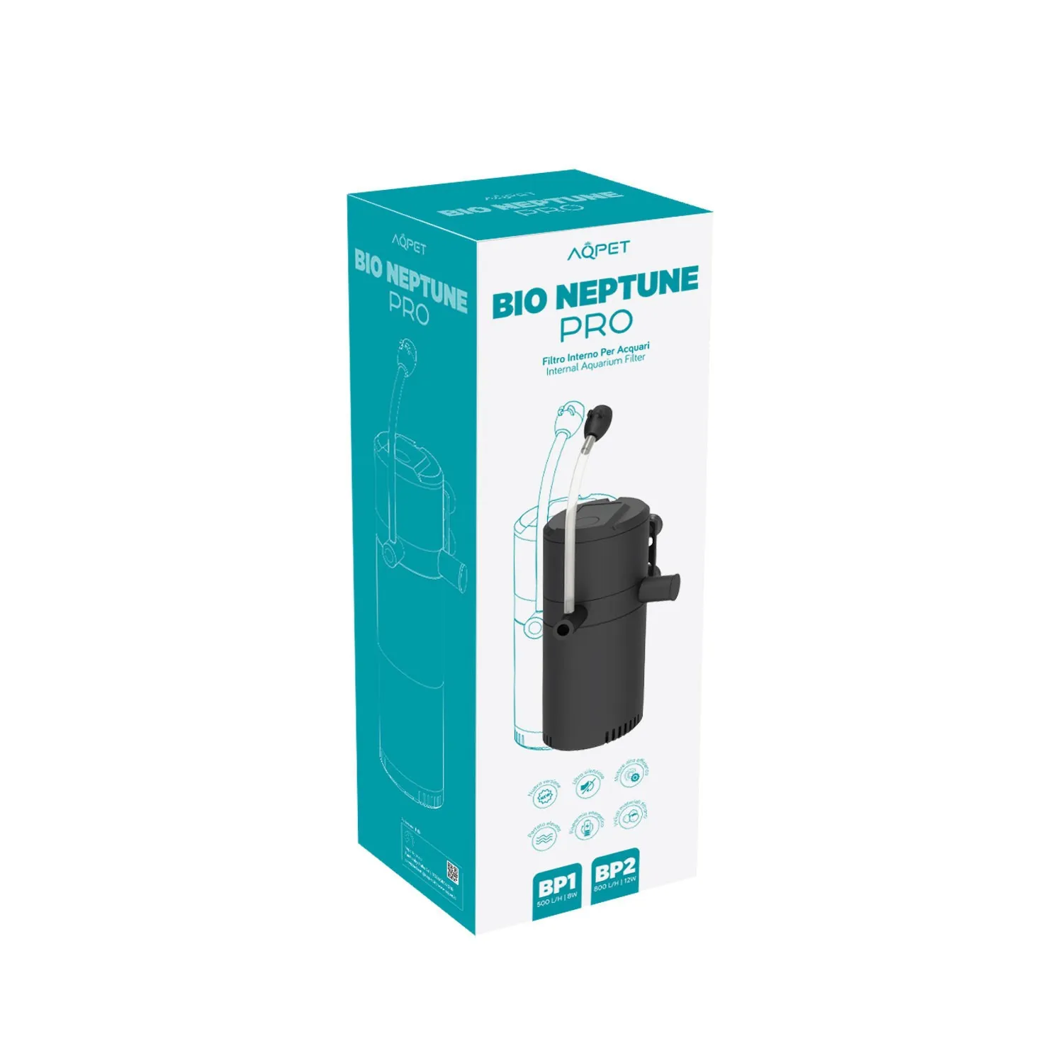 Aqpet Bioneptune Pro BP1 - filtro interno 500 lt/h per acquari e tartarughiere fino a 100 lt