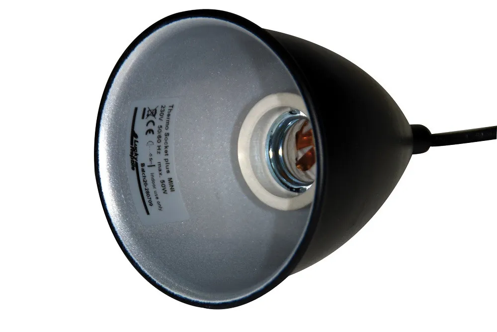 Lucky Reptile – Thermo Socket + Reflector Mini – Portalampada co riflettore luce - per terrario - cod. REP-HTR-3