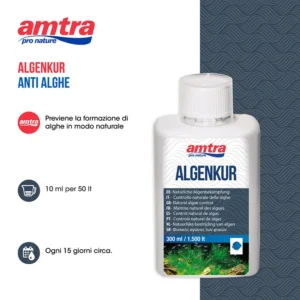 AMTRA Algenkur 300 ml - antialghe liquido per acquario d'acqua dolce
