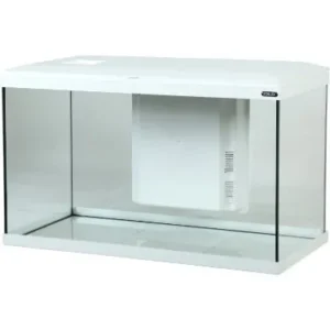 Zolux Acquario Tana 80 Led White - acquario 84 Lt - 81x31,5x42,5h cm completo di fltro, riscaldatore e led - bianco