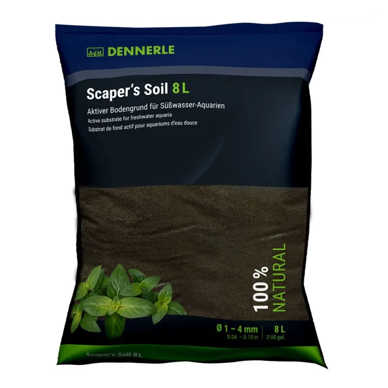 Dennerle Scaper's Soil 1-4mm - 8L - fondo allofano scuro