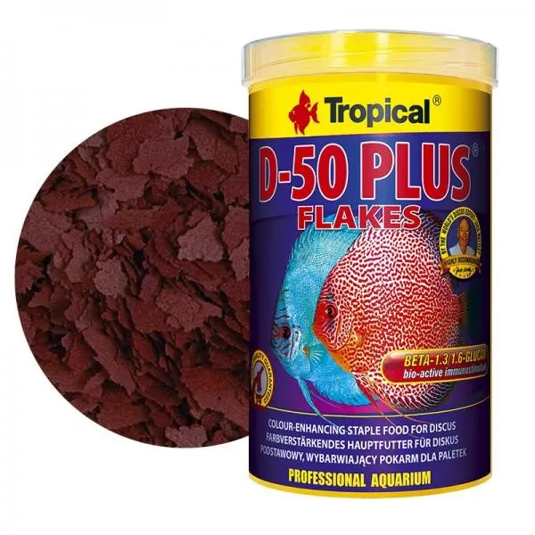 Tropical DISCUS D-50 PLUS Flakes 250ml/50gr mangime in fiocchi per discus