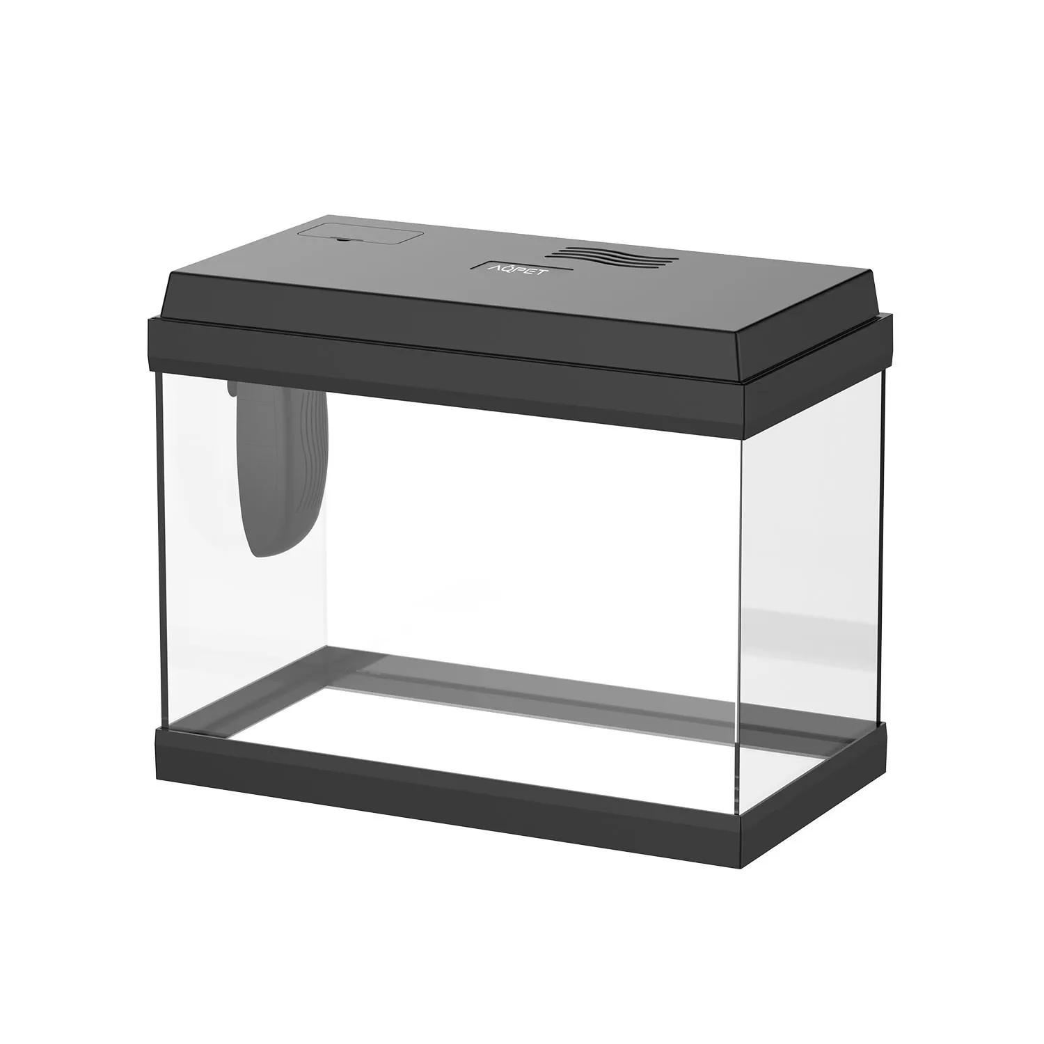 Aqpet Simply Led 30 Nero - Acquario 30 lt - 39x22x30h cm completo di luce e filtro con materiali filtranti