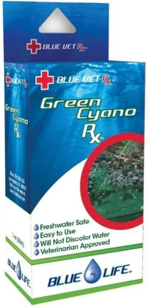 Blu Life Usa - Green Cyano Rx - 4 Gr - Prodotto contro i Cianobatteri in acquario d'acqua dolce e laghetto
