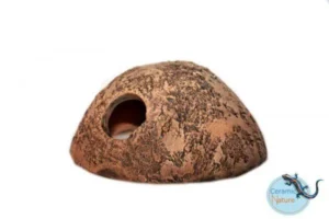 Ceramic Nature Iglù XS 10x10x4,5 cm foro 3 cm - tana forata per ciclidi, loricaridi, pesci e gamberi o terrario - Igloo