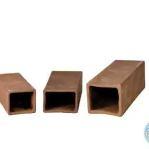 Ceramic Nature Cave Rectangle BROWN M 11 x 4 x 3,5 cm - tana per loricaridi, pesci e gamberi o terrario