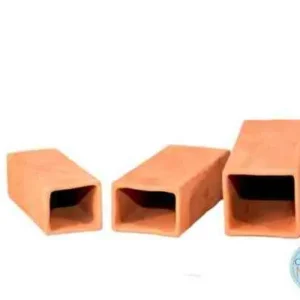 Ceramic Nature Cave Rectangle RED M/L 11,5 x 5 x 3,5 cm - tana per loricaridi, pesci e gamberi o terrario