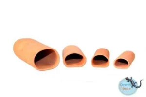 Ceramic Nature Cave Round RED M 12 x 5 x 4 cm - tana per loricaridi, pesci e gamberi o terrario