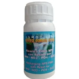 Aquili Resina NO3-PO4-SiO2 Removal A ml 250 – ricarica per Filtro in linea NPS 2” per impianti osmosi