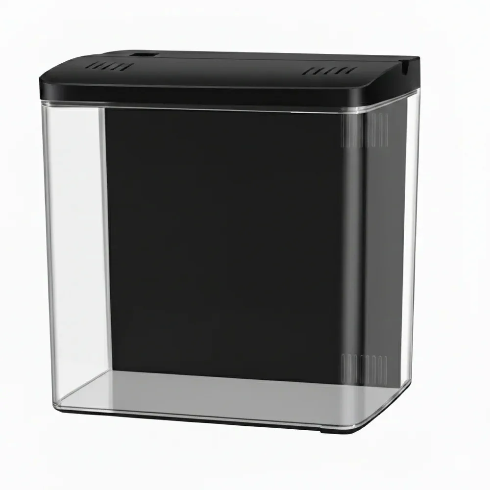Aqpet Neya Led 5 lt Nero - Mini Acquario da scrivania 5 lt - 20x15x20h cm completo