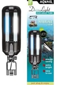 Aquael Lampada Decolight Duo marine + actinic 2 PL da 11w (10.000 + 20.000 K) per acquari marini e nano reef