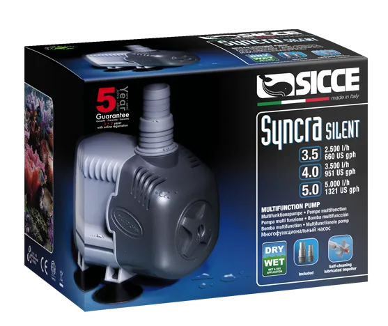 Sicce Syncra Silent 5.0 - Pompa a portata regolabile 5000 lt/h - consumo 105 W
