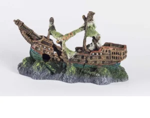 Relitto 20x8x12h cm - galeone affondato- barca - arredi per acquario