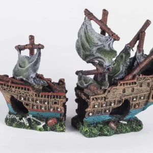 Galeone spezzato 23,5x7x15h cm - relitto affondato- barca, veliero