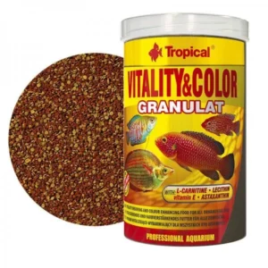 Tropical Vitality e Color Granulat 250ml/138gr. mangime in granuli che aumenta la vitalità e intensifica i colori dei pesci