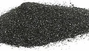 Sabbia nera brillante fine 0,3-0,9mm 5 kg - fondo naturale per acquario