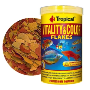 Tropical Vitality & Color Flakes 250ml/50gr. mangime in scaglie che aumenta la vitalità e intensifica i colori dei pesci