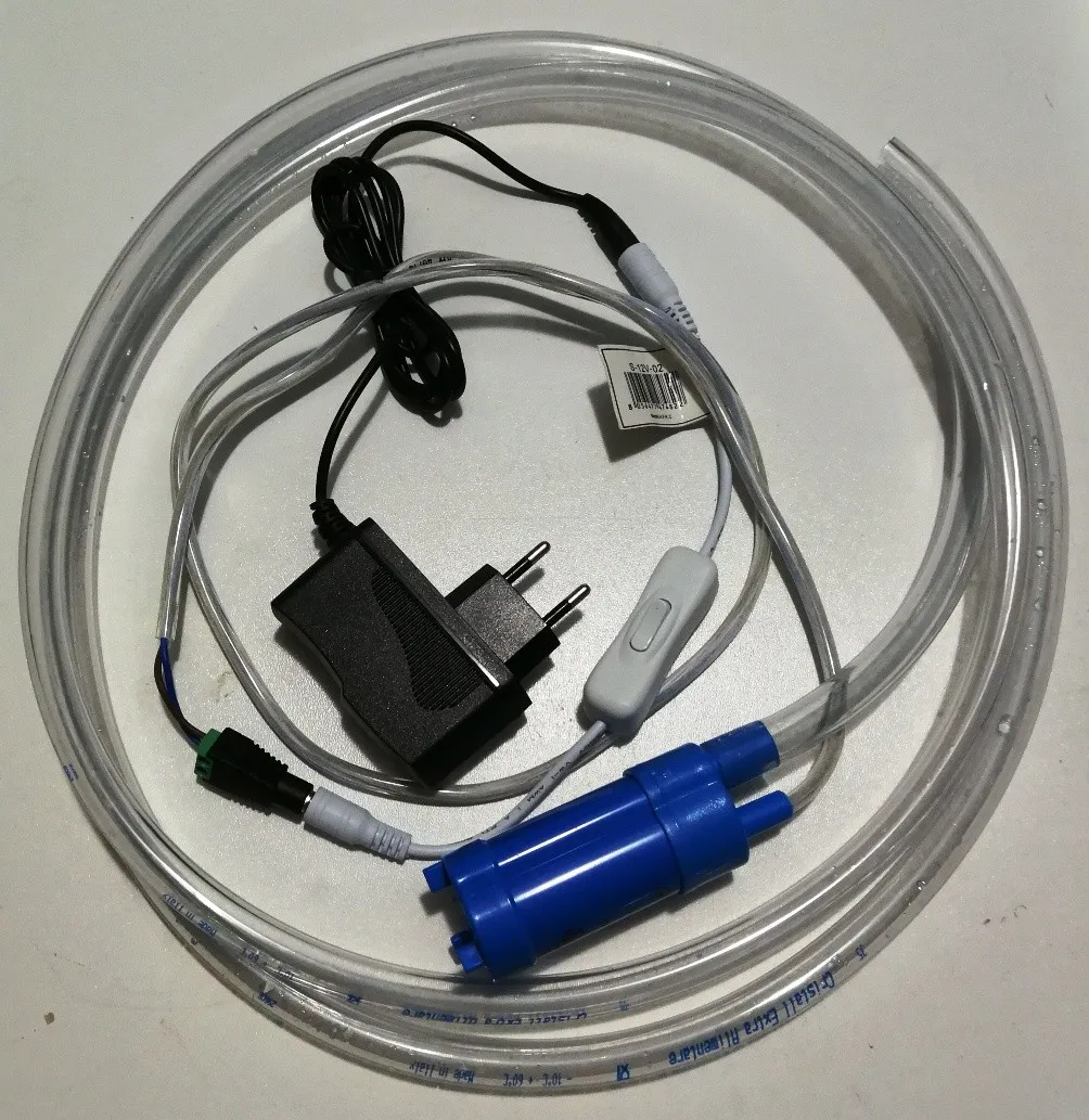 Pompa per cambi acqua e rabocchi pronta all'uso completa di trasformatore, tubo e interruttore on/off