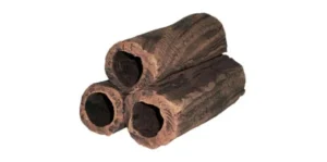Piramide tana per gamberetti 3 tubi 4x4x4 cm in ceramica effetto legno cavo - Prodac