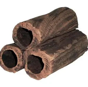 Piramide tana per gamberetti 3 tubi 4x4x4 cm in ceramica effetto legno cavo - Prodac