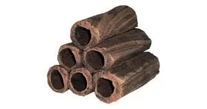 Piramide tana per gamberetti 6 tubi 8x6x6 cm in ceramica effetto legno cavo - Prodac