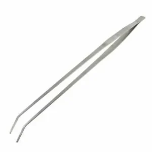Pinza curva lunga professionale in acciaio inox per piantumare 38 cm aquascaping