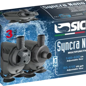 Sicce Syncra nano - Pompa sommersa o in linea regolabile 430 lt/h - consumo 2,8 W