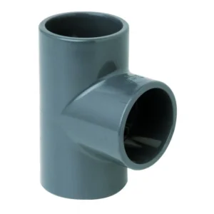Tee PVC 90° ad incollaggio diametro Ø 40 mm - grigio