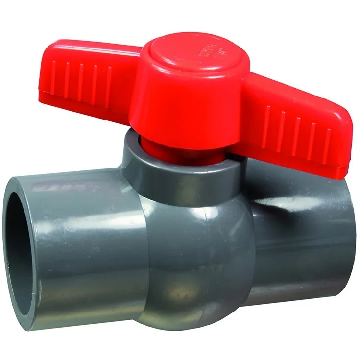 Valvola a sfera PVC ad incollaggio diametro Ø 20 mm - saracinesca - chiave d'arresto - grigio