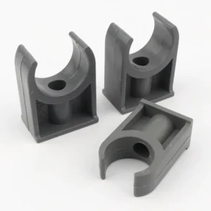 Supporto fissatubi a U PVC diametro Ø 40 mm - morsetto - clip a scatto - sostegno - grigio