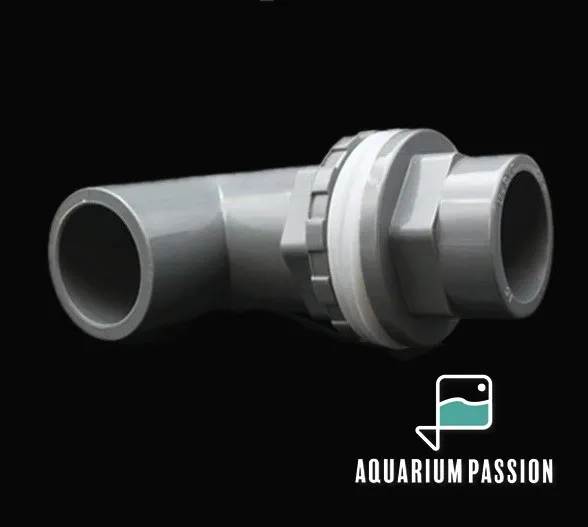 Passaparete PVC 90° ad incollaggio diametro Ø 25 mm - carico/scarico mandata vasca sump - grigio