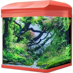 Amtra Laguna 30 Led Pastel Coral - Acquario 30x23,5x24,5 cm 18 litri - rosso corallo Smeg