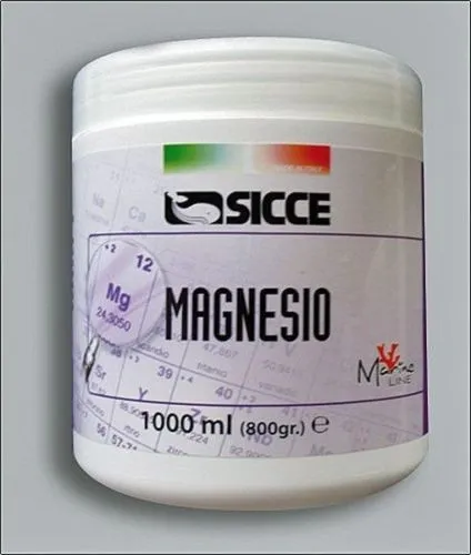 Sicce Magnesio Sale in polvere 1000ml/800gr - integratore di magnesio concentrato da sciogliere per acquario marino reef