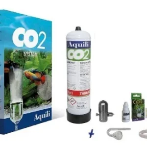 Aquili impianto CO2 System Planta Plus - Riduttore  a Pistoncino, bombola 600 gr - Diffusore vetro e Test CO2 - cod. CO230