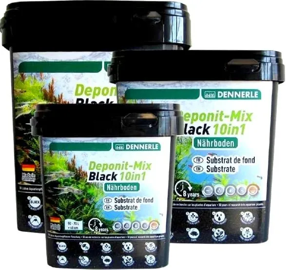 Dennerle Deponit Mix Pro Black 10in1 - 2,4 kg - fondo fertile per 60 litri