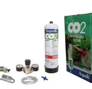Aquili impianto Co2 Professional System con Riduttore a 2 manometri e bombola 600 gr - Modello Classic - cod. CO225