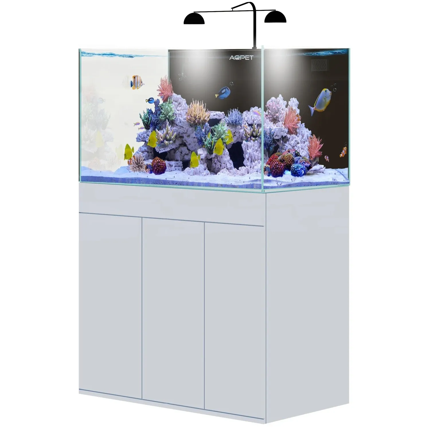 Aqpet Kit Aqua 120 reef - Acquario marino 120x50x50 cm in vetro extrachiaro con sump e supporto
