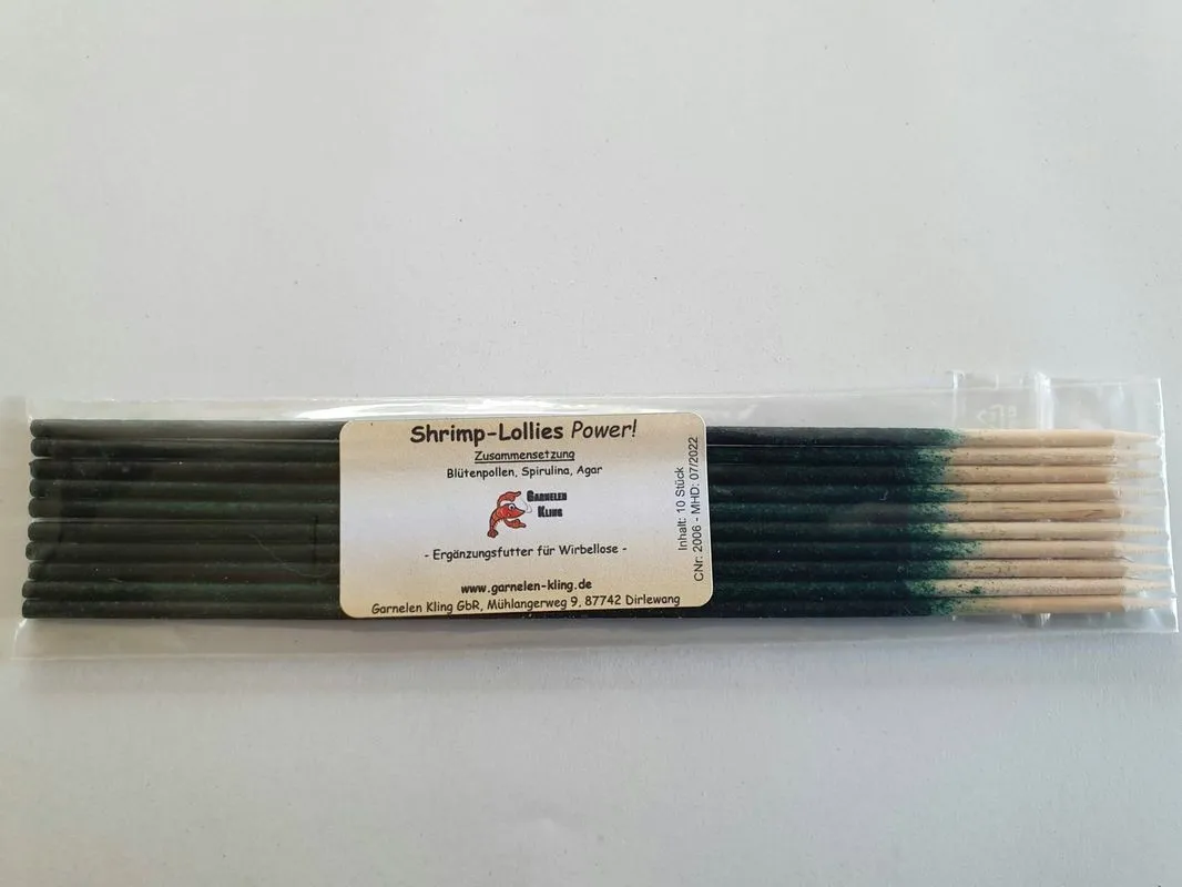 Shrimp Lollies Power 10 pz - Twister - Lollipop - mangime per caridine, neocaridine e gamberi