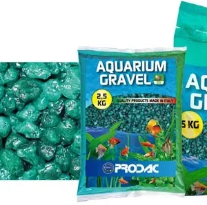 Quarzo verde scuro ceramizzato 2-3mm 5 kg - fondo inerte per acquario